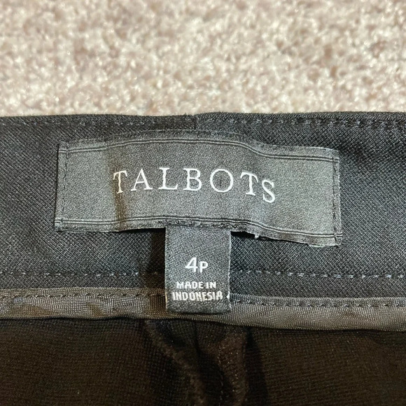 NWOT Talbots Black Stretch Ankle Pants 4P - Picture 8 of 14